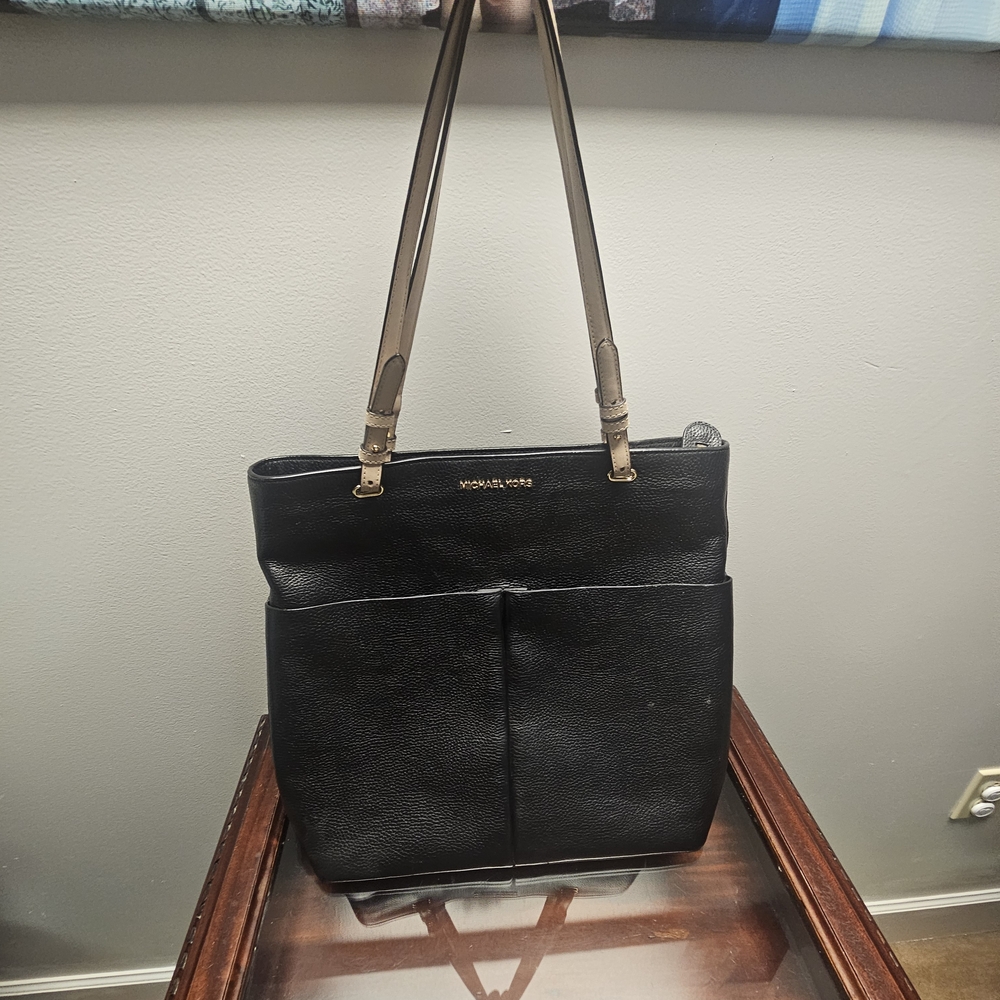 Michael Kors Black and Tan Tote Bag